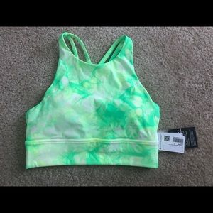 Lululemon high neck long line shibori energy bra